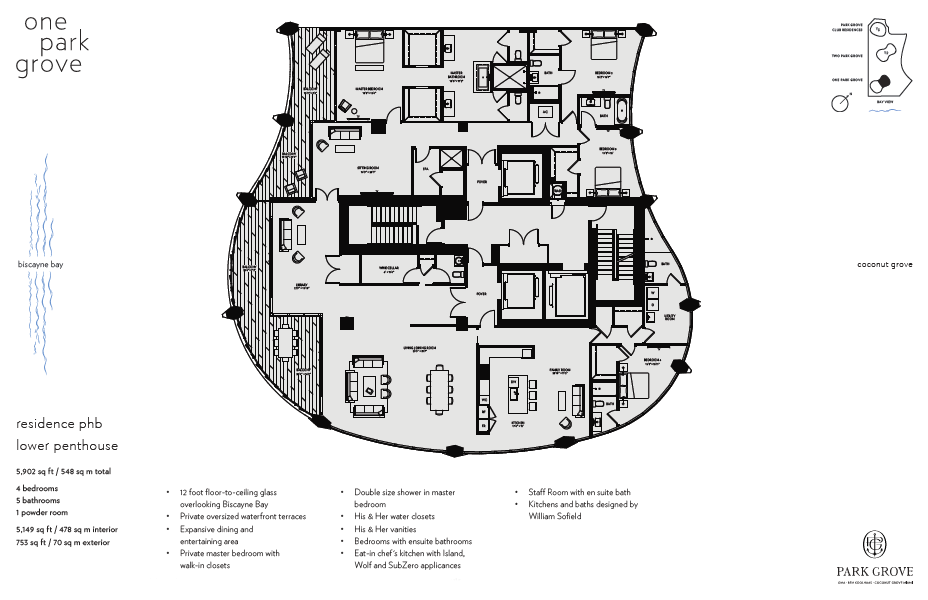Click to view Floor Plan for Lower Penthouse B